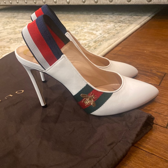 GUCCI LEATHER SLINGBACK SHOES - Picture 2 of 4